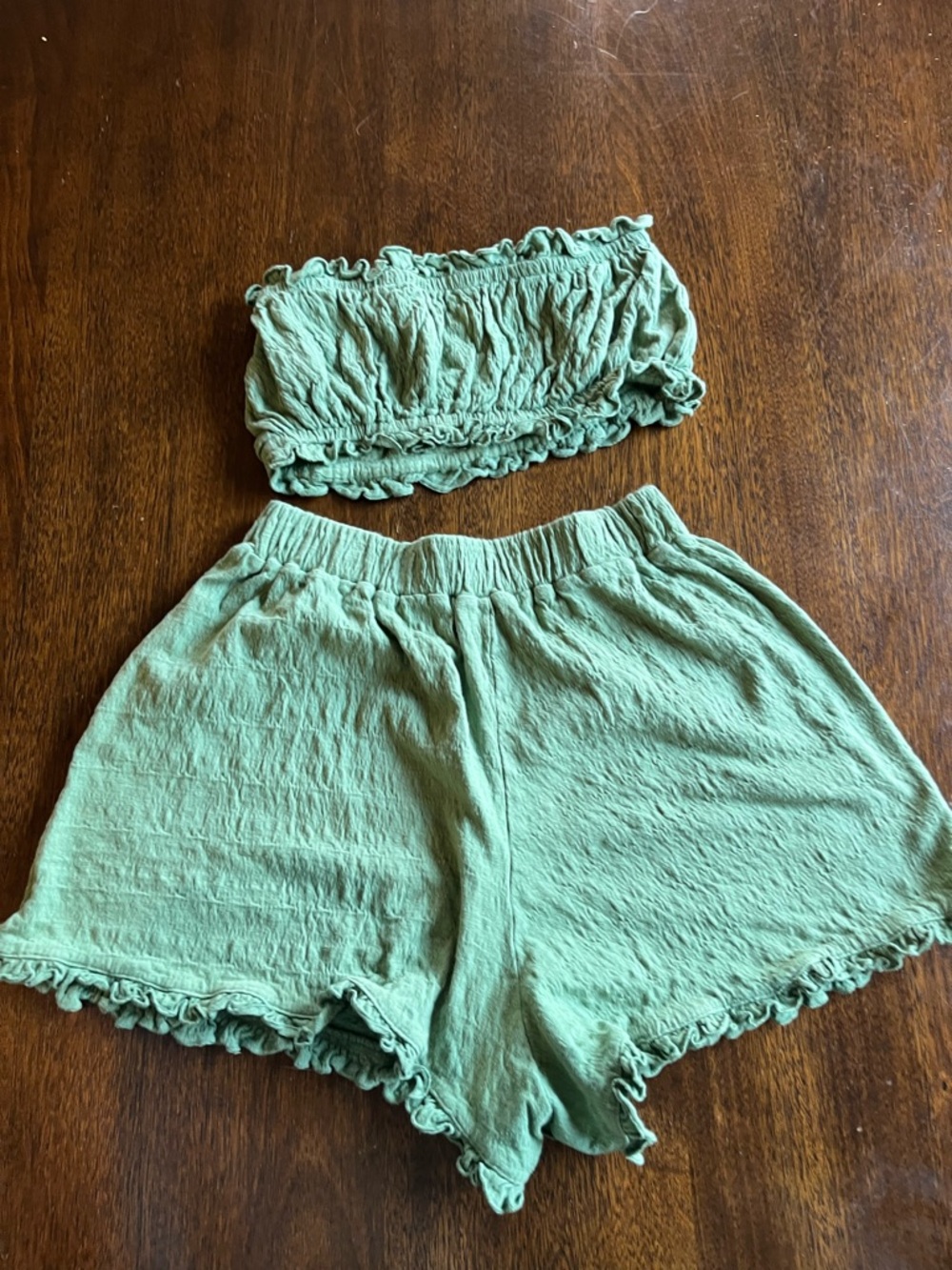 Free People Twyla Matching Crop Top and Shorts Set - Size XS